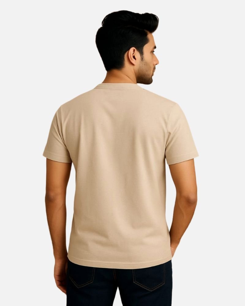 Beige Crewneck t-shirt (backside)