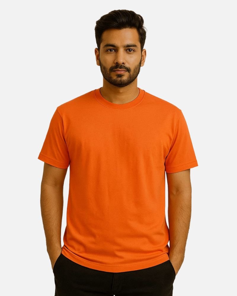 Men’s Orange Crewneck T-Shirt frontside
