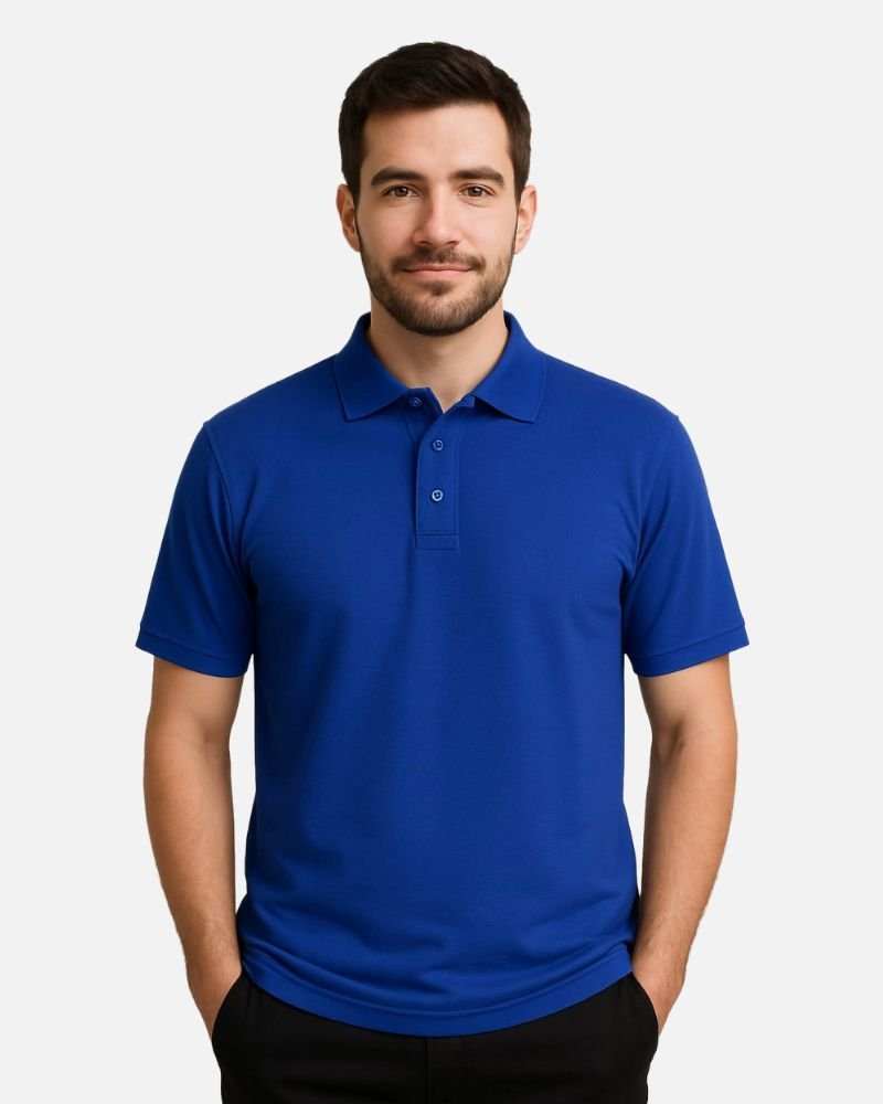 Royal Blue Polo Shirt (Frontside view)