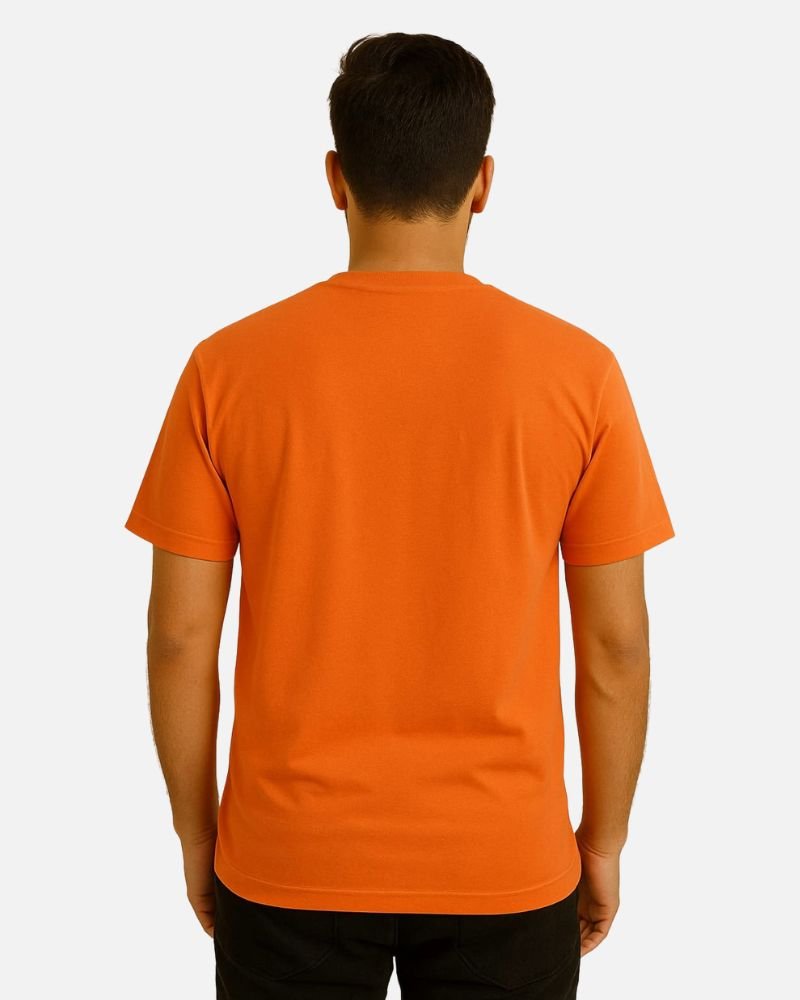 orange Crewneck t-shirt Men’s Orange Crewneck T-Shirt backside